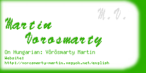 martin vorosmarty business card