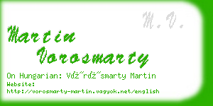 martin vorosmarty business card